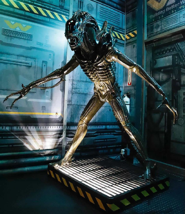 Photo of Xenomorph alien statue found in “Alien: Descent.”